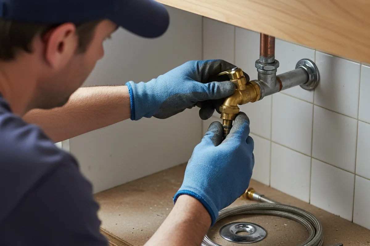 Shutoff valve and fitting work during Emergency Plumbing in Saint Amant